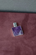 Faux Amethyst Pendant Sterling Silver